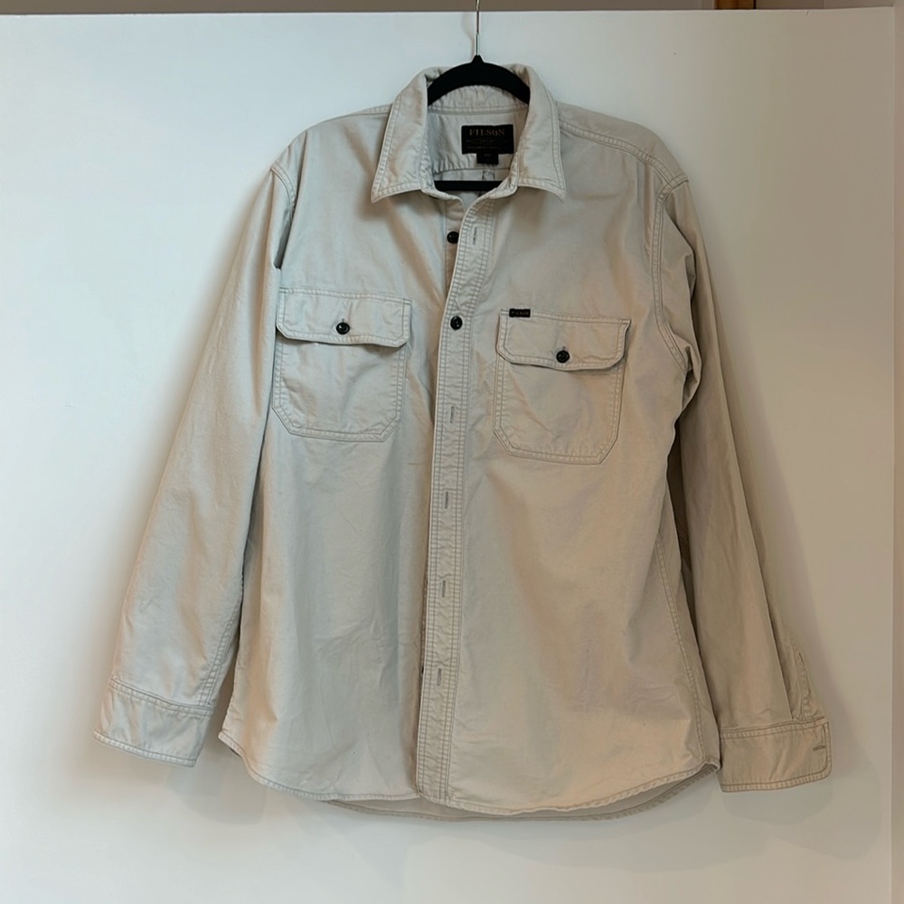 Filson Field Flannel Shirt, Natural, Large